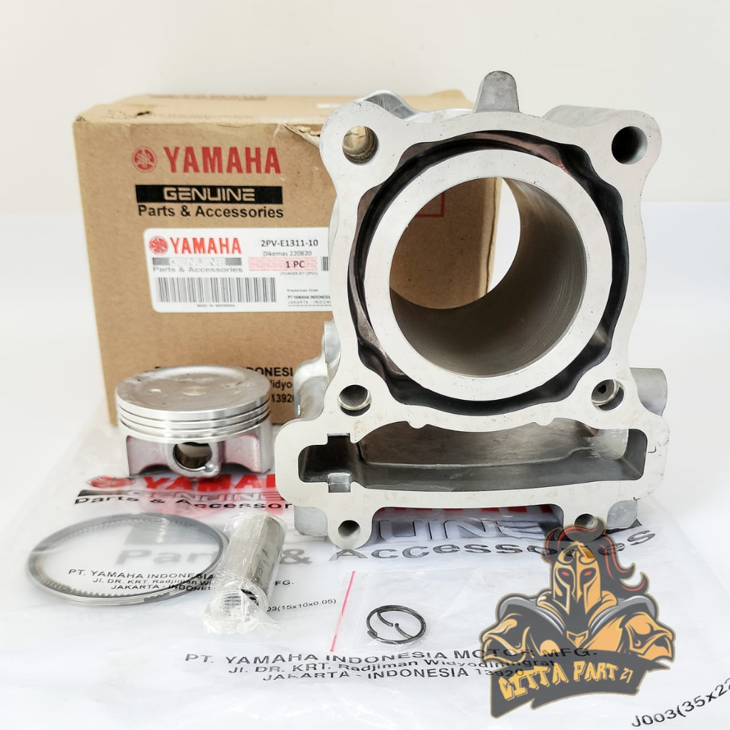 CYLINDER BLOK SEHER PISTON RING KOMPLIT YAMAHA 2PV KUALITAS ASLI ORIGINAL YAMAHA YGP  PRESISI TINGGAL PASANG BAHAN BERKUALITAS DAN DIJAMIN AWET MX KING VIXION NEW 150 VXN NVL R15 V1 XABLE