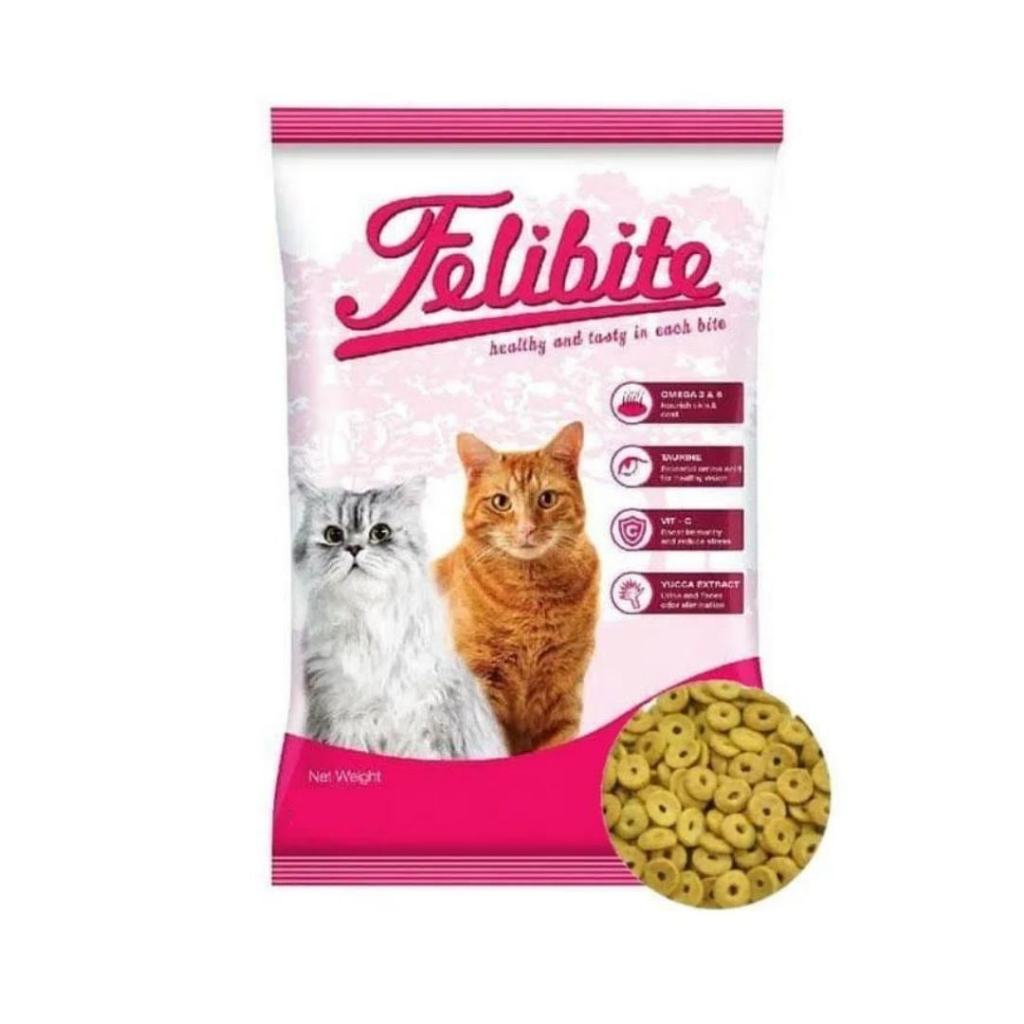 MAKANAN KUCING KERING DRY FOOD FELIBITE IKAN DONAT FEFARM