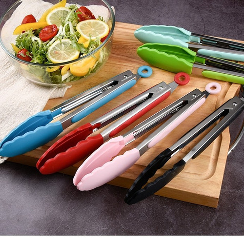 Capitan Makanan Silicone Silikon Penjepit Makanan Kue Tongs Capitan