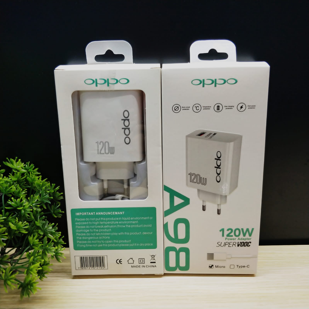 CHARGER OPPO A98 SUPERVOOC 120W FAST CHARGING MICRO TYPE C PROMO SEN