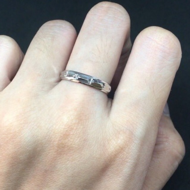 Cincin Perak Pria Wanita 925 Asli Salju Ukir