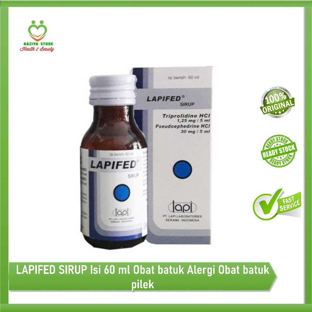 LAPIFED SIRUP Isi 60 ml Obat batuk Alergi - Obat batuk pilek anak