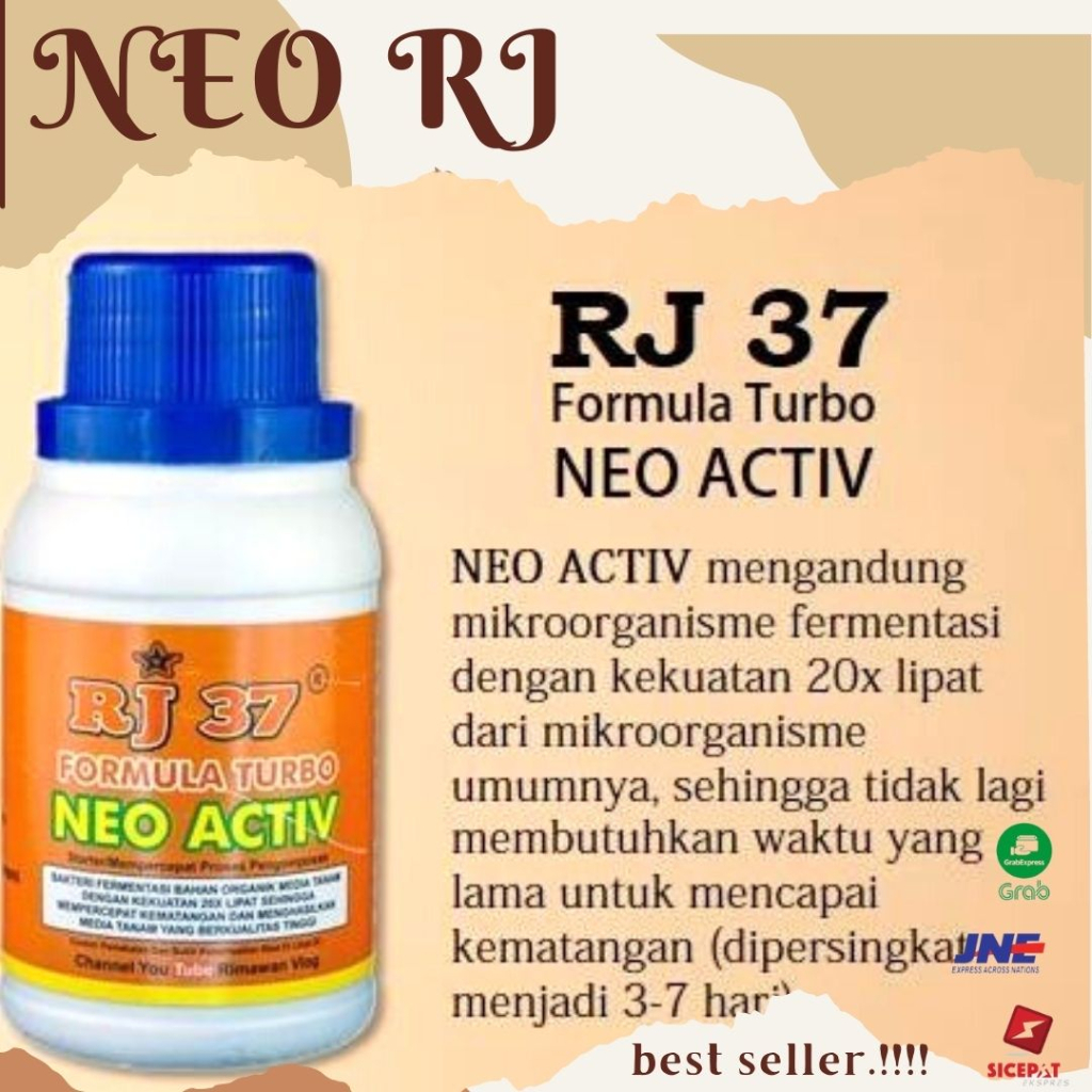 PROMO TERBAIK|RJ 37 Neo Activ 100 ml - Formula Turbo Fermentasi 3 Hari||RJ 37 Neo Activ