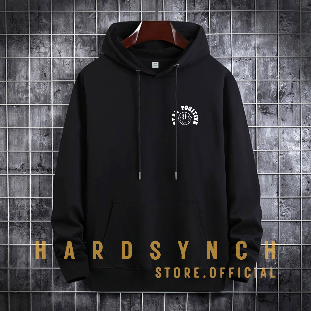 Sweater Hoodie Stay Positive Unisex ( Pria &amp; Wanita ) Premium Quality S-XXL Cotton Fleece / Hoodie Korean Style / Sweater Hoodie / Hoodie Polos / Hoodie Wanita / Hoodie Pria / Sweater Hoodie Distro Original ( SP 38 )