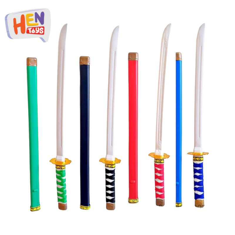 Mainan pedang 60cm panjang katana samurai ninja sword knight ksatria weapon mainan seru anak cowok l