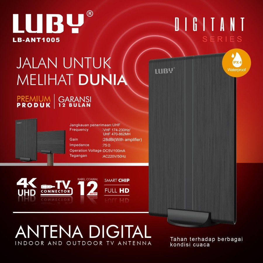 Antena Digital Luby LB-ANT1005 TV Antenna Indoor Outdoor