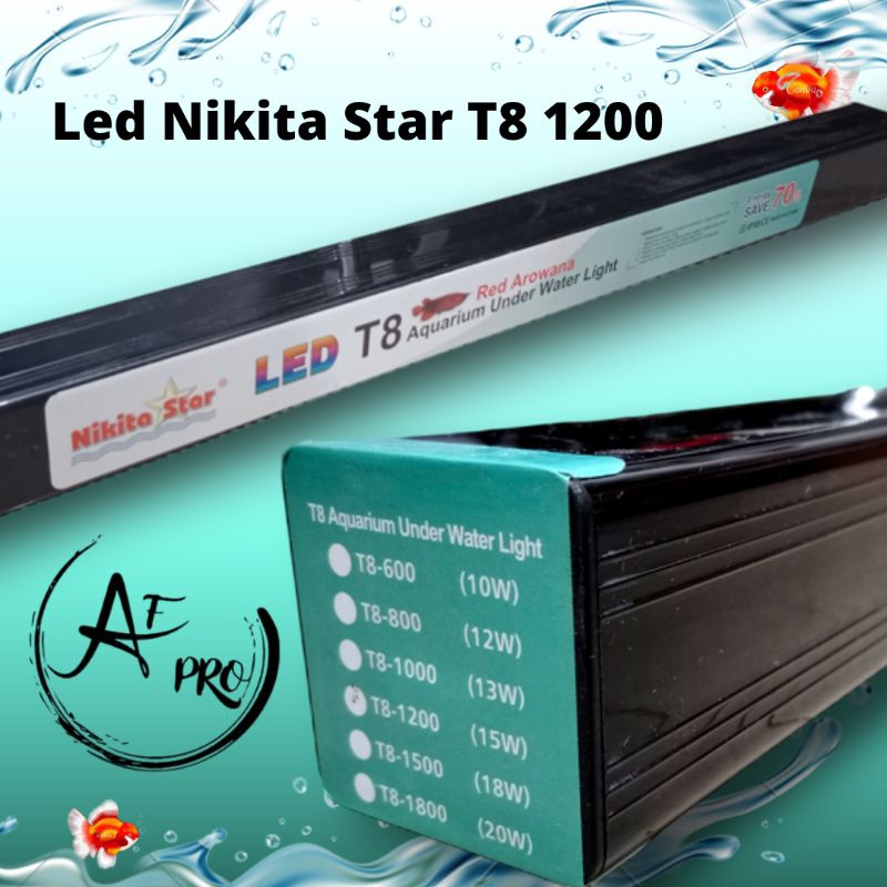 Lampu Led Tanning Aquarium Under Water Light Led NIKITA STAR Red Arowana T8 1200