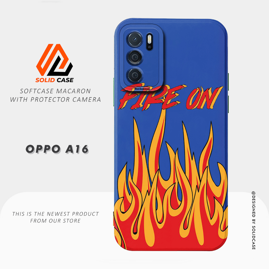 Case Oppo A16 - Casing Oppo A16 [Fire] Solid Case HP Terbaru 2023 - Softcase Pro Camera - Case Silik