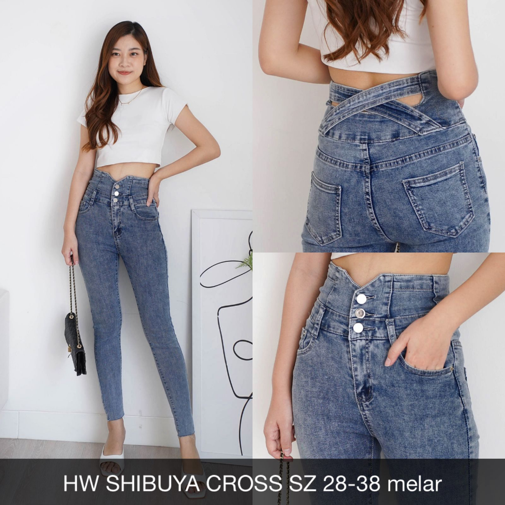 CELANA JEANS WANITA HW SHIBUYA CROSS