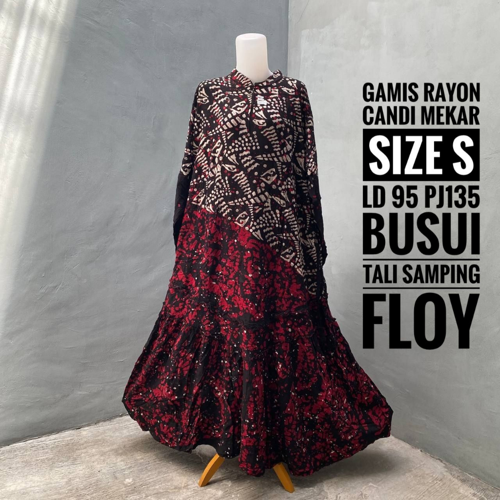 Gamis Wanita Jumbo Rayon Ori Kekinian Modern Terbaru Busui Friendly Tali Samping Kanan Kiri Resletin
