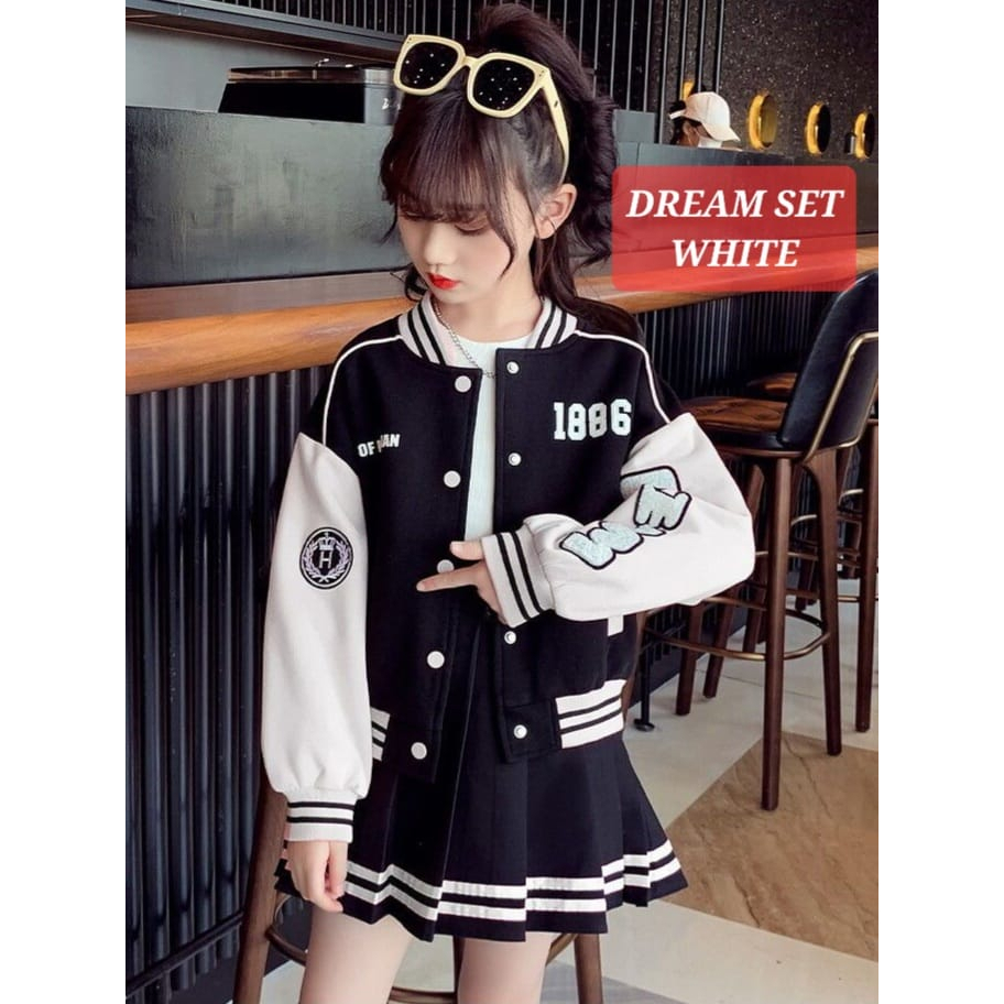 BAJUKIDDIE DREAM SET BAJU SETELAN FASHION KOREA ANAK REMAJA CEWEK IMPORT MODEL CASUAL SANTAI KEREN