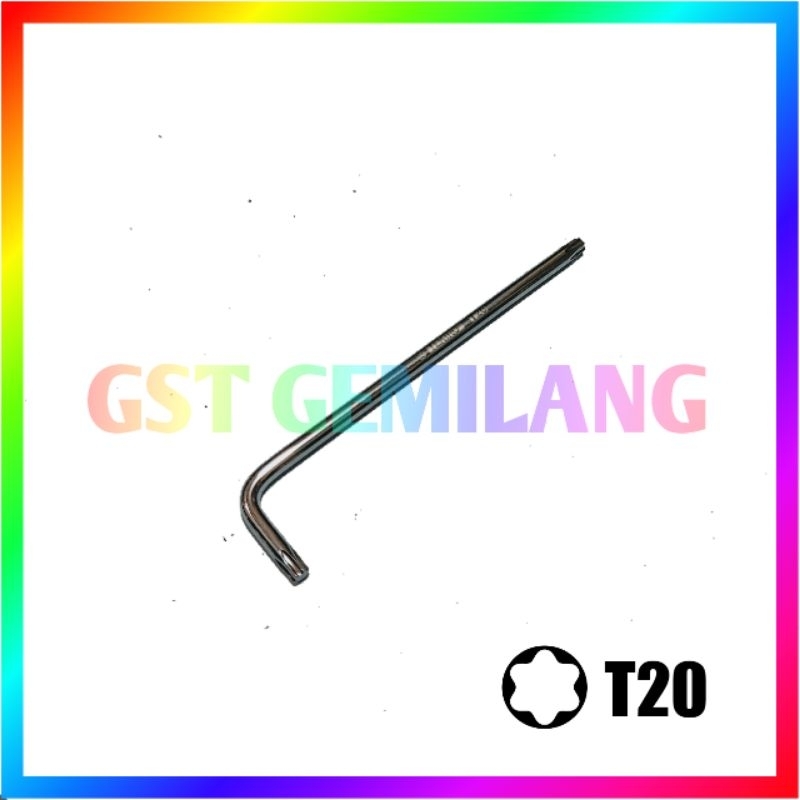 KUNCI L BINTANG TEKIRO T20 TORX KEY LONG