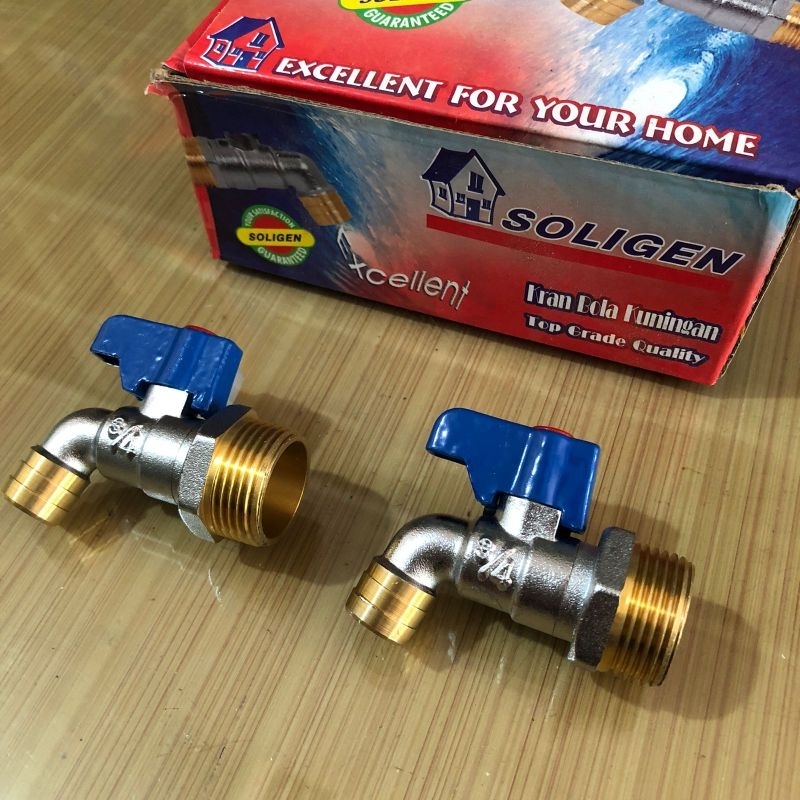 kran cubit soligen 3/4" kran cubit kuningan soligen/ kran cebol soligen murah/ kran air bak mandi ba