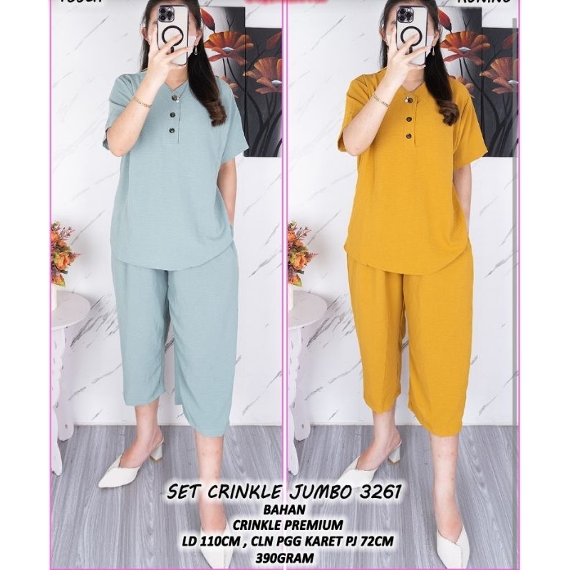 SETELAN CRINKLE JUMBO 3261