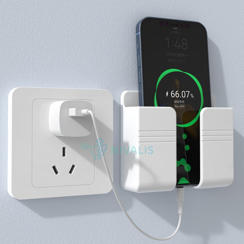 RAK CHARGER HP GANTUNG TEMPAT REMOTE TV AC TEMPEL RAK TEMPEL DINDING