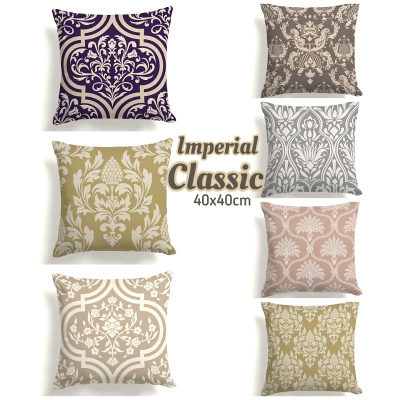 BANTAL SOFA PRINT MOTIF ABSTRAK IMPERIAL CLASSIC 40X40 CM