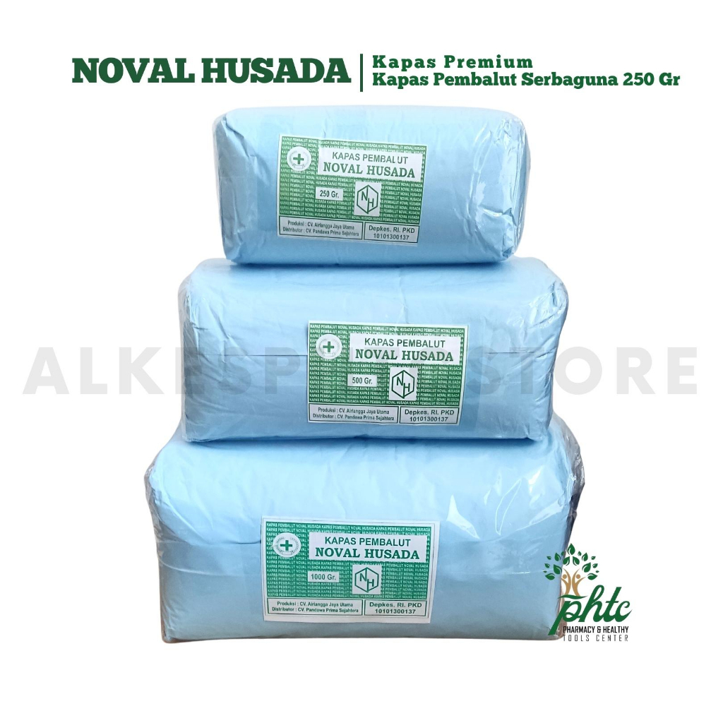 NOVAL HUSADA Premium Kapas 250gr l Kapas Pembalut 250gram l Kapas Gulung 250 gr Serbaguna