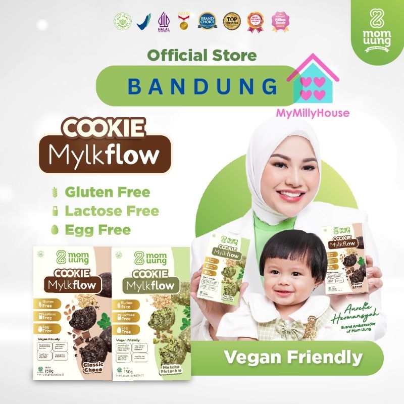 Mom Uung Cookies Mylkflow Pelancar Asi / Momuung Cookie Kukis Sehat Asi Booster 150gr CLASSIC CHOCO