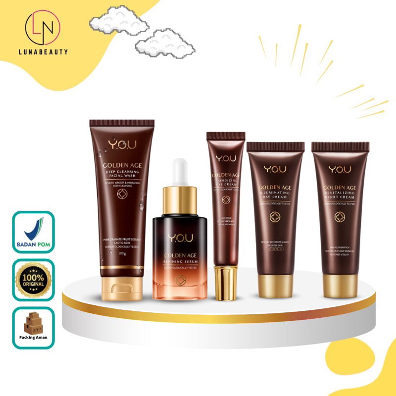 ❤️LUNA❤️ YOU Golden Age Series | Y.O.U Skin Care Facial Wash | Serum | Eye Cream | Day Cream | Night