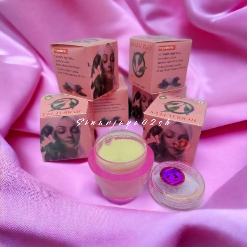 Cream Herbal Plus Holo Daun Siang Malam Whitening Original 20grm - Ecer