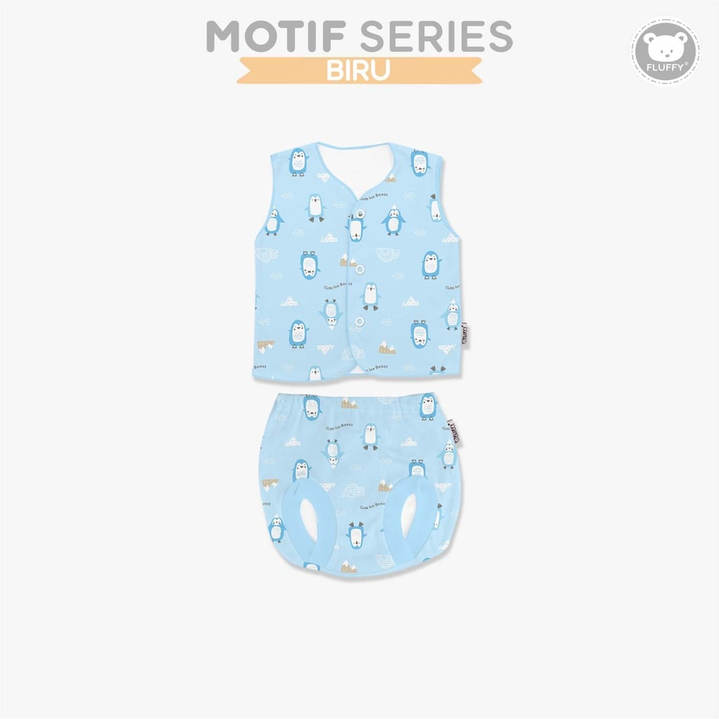 Fluffy Stelan Kutung  Celana Pop Newborn (0-3 Bulan) Isi 3 Pcs