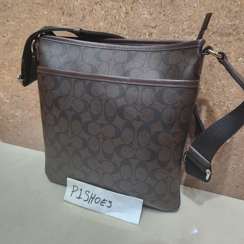 tas selempang pria coach heritage messenger cowok tas slim crossbody