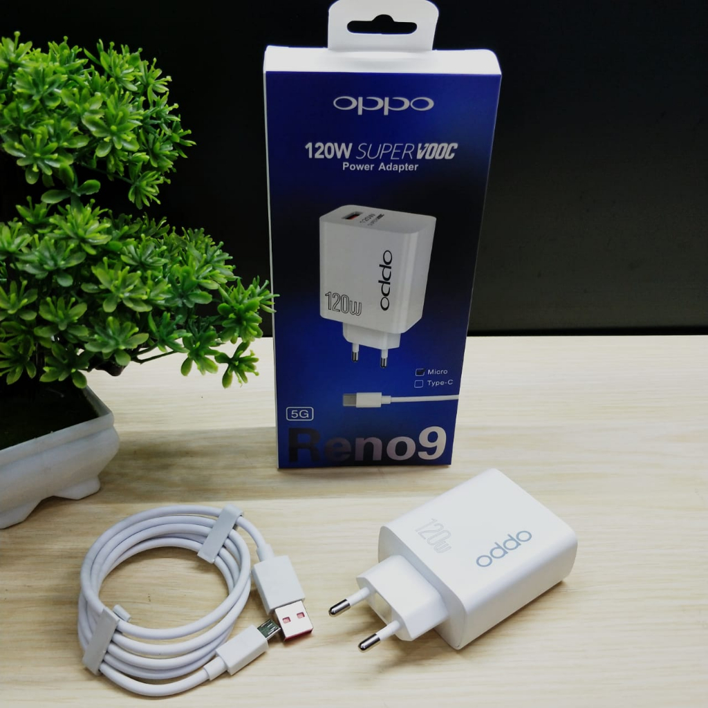 PROMO Charger OPPO Original 120W Reno 9 support fast charging VOOC Typec and micro v8 BY.MINIGO