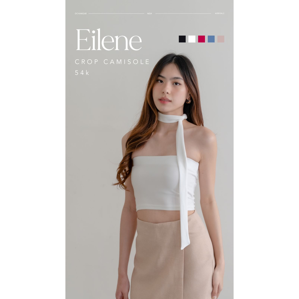 Eilene Crop Camisole —— Ocha Wear | Knit Tanktop Kemben Wanita | Kamisol Crop Top Premium Murah Berkualitas