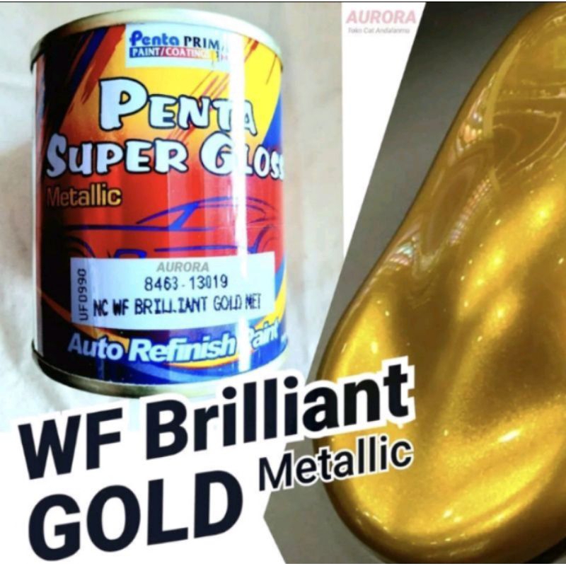 Cat Penta Super Gloss WF Brilian Gold Met 8463-13019 Kuning Emas Metalik