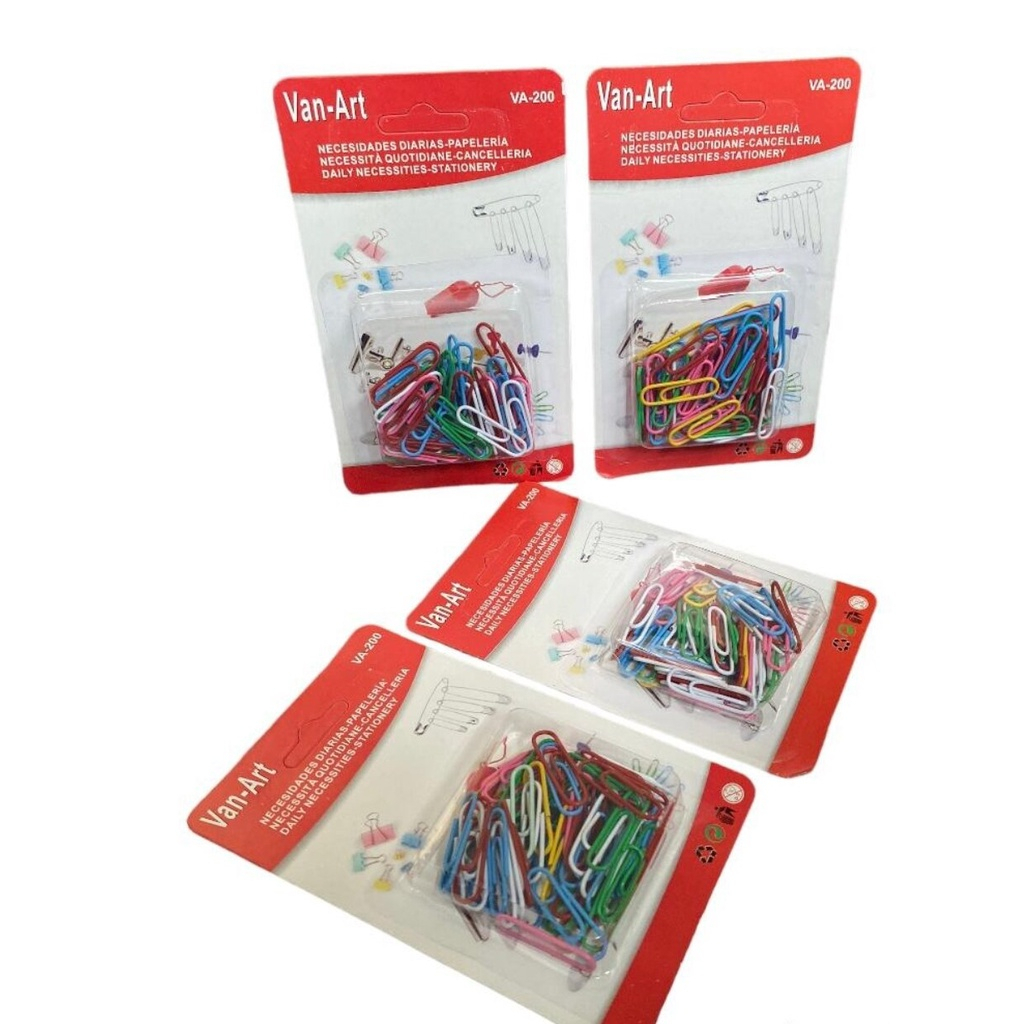 PAPER CLIP MIX WARNA VAN-ART / PENJEPIT KERTAS WARNA / KLIP KERTAS VAN ART