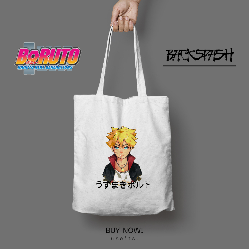 Totebag Anime Boruto Naruto Pria Wanita - BORUTO NARUTO