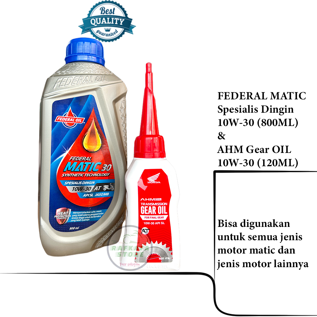 Paket Oli Mesin 800ML + Oli Gardan ahm 120ml/yamalube 100ml