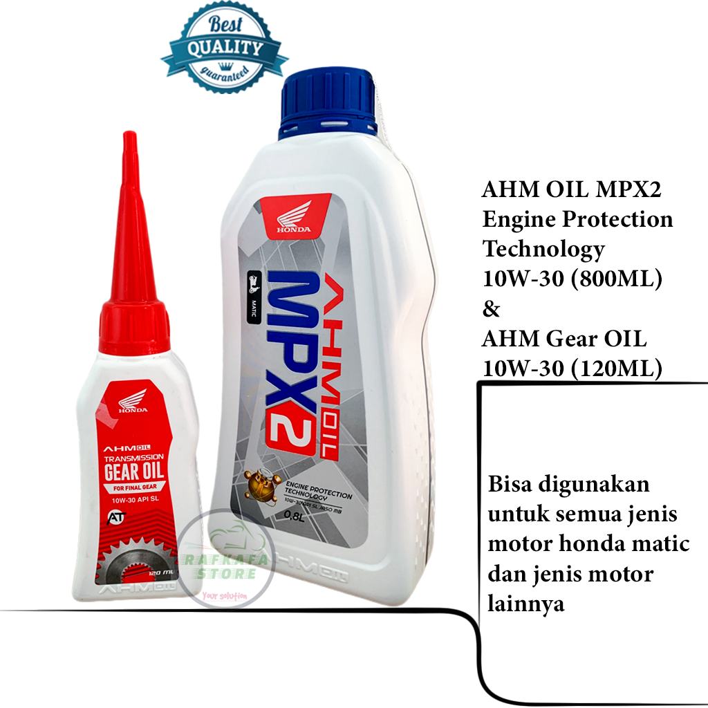 Paket Oli Mesin 800ML + Oli Gardan ahm 120ml/yamalube 100ml