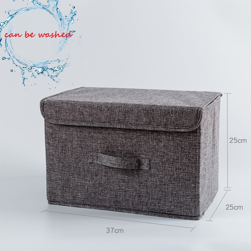 Kotak Penyimpan Pakaian Storage Box Foldable with Lid Large - FR225 - Gray