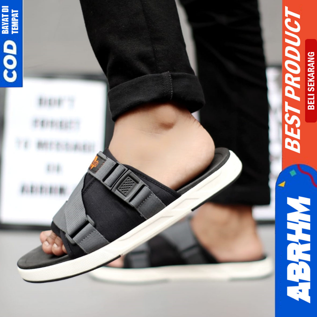 ABRHM x CESTER Sandal Slide Pria Sandal Slop Pria Original Distro Sendal Selop Cowok / Cowo Kekinian