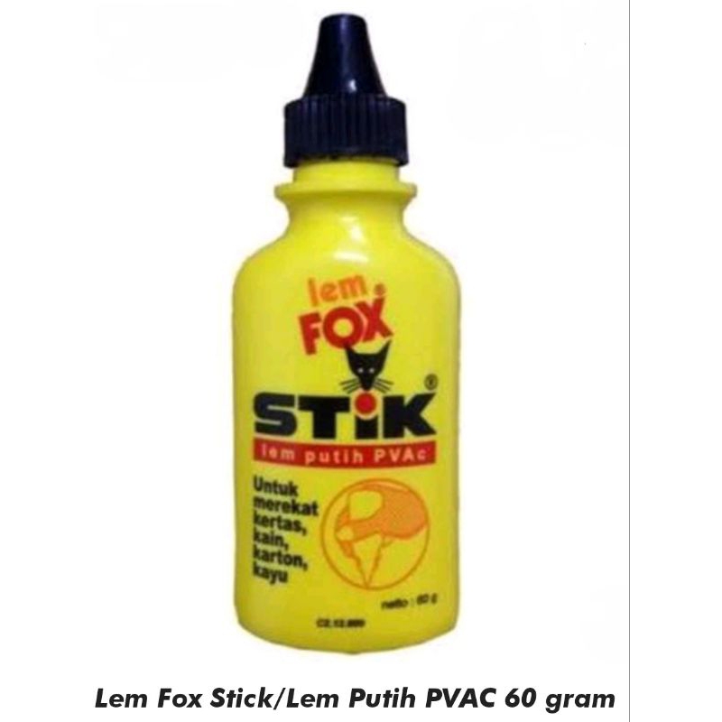 

LEM FOX STICK/LEM PUTIH PVAC 60GR
