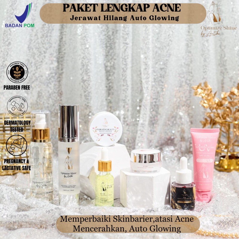 [OPTIMIZE SHINE] PAKET LENGKAP ACNE TREATMENT Jerawat Hilang Auto Glowing