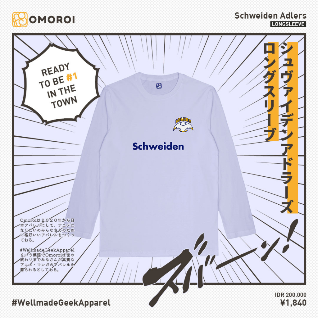 Omoroi Schweiden Adlers Longsleeve | Kaos Anime Haikyuu