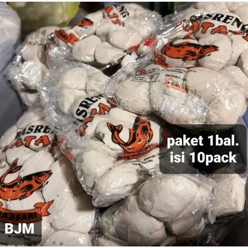 

paket 1ball/10bks kataji mentah / bahan utama baso goreng pedas