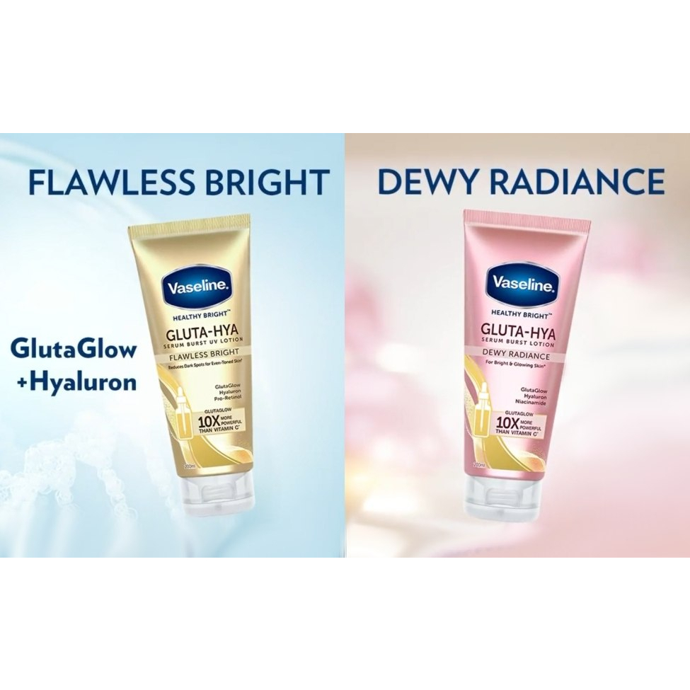 VASELINE GLUTA-HYA 200 ML ORI /HB VASELINE / Vaseline Healthy Bright​ Gluta Hyaluron Niacinamide Ser