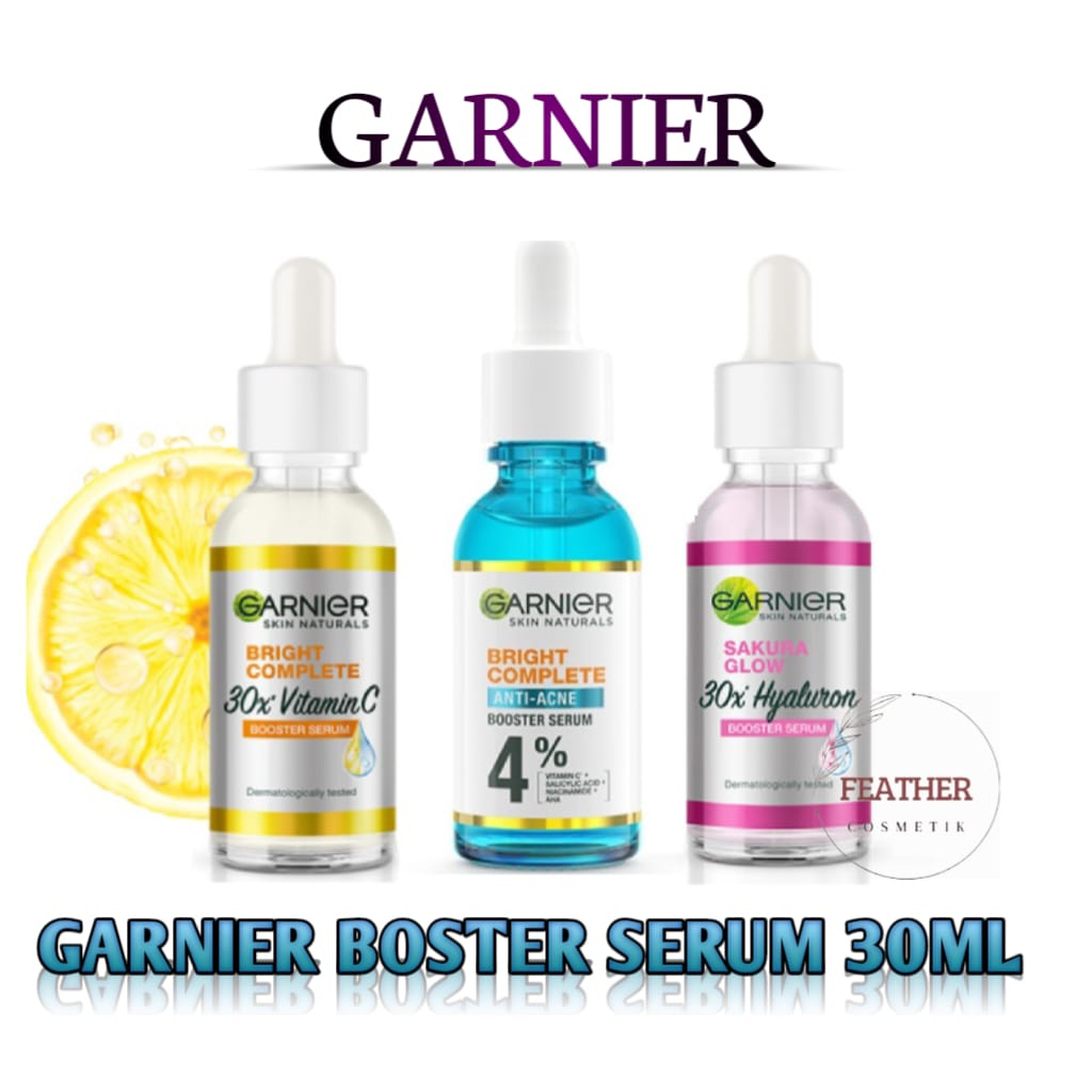 GARNIER Boster Serum Sakura Glow Hyaluron || Vitamin C || Anti Acne 30ml