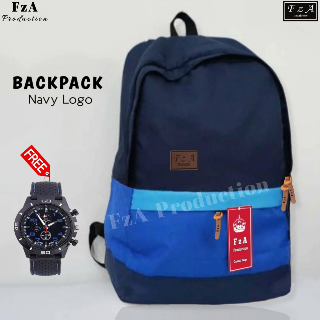 FzA Official - Tas Ransel Distro Casual Pria Wanita / Tas Ransel Laptop Backpack Sekolah Kuliah Distro Original Tas Punggung Laptop - NLSPT