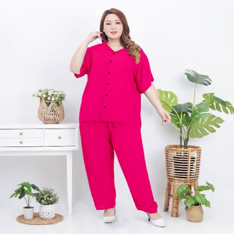 piyama setelan wanita jumbo ld 120 cm/baju setelan jumbo/piyama jumbo