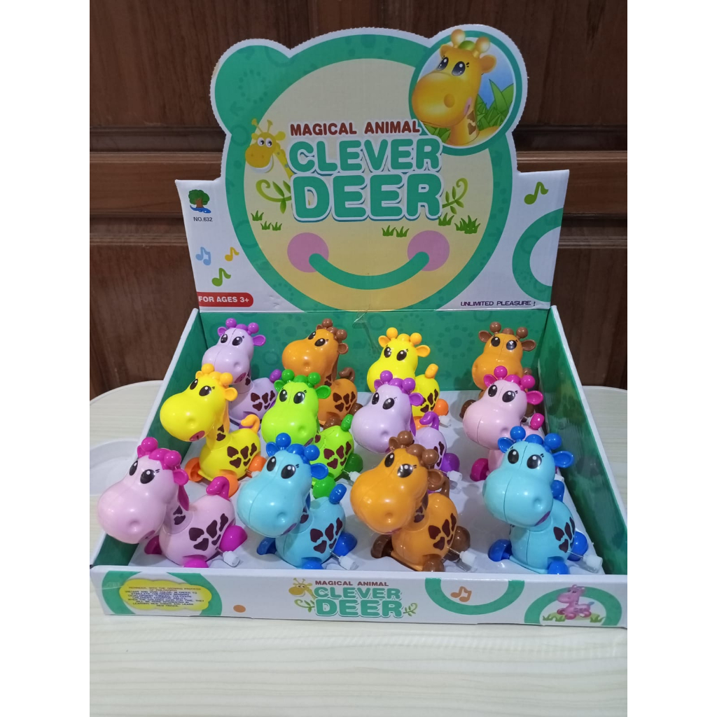 MAINAN JERAPAH KUDA PONNY KURA KURA PUTAR COMEL WARNA WARNI