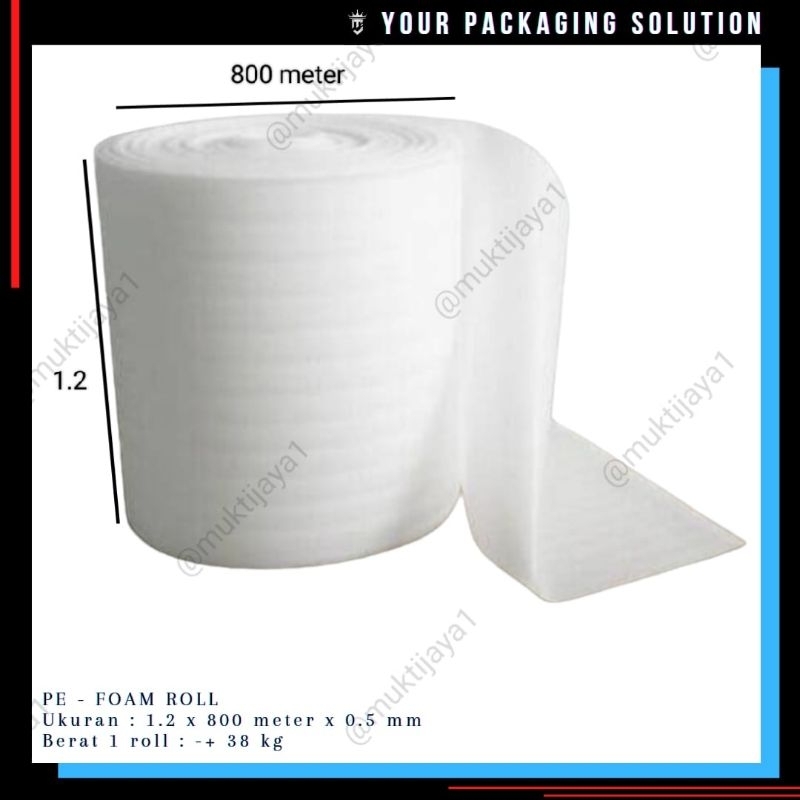 

PE-FOAM ROLL 1.2 x 800meter • TEBAL 0.5mm