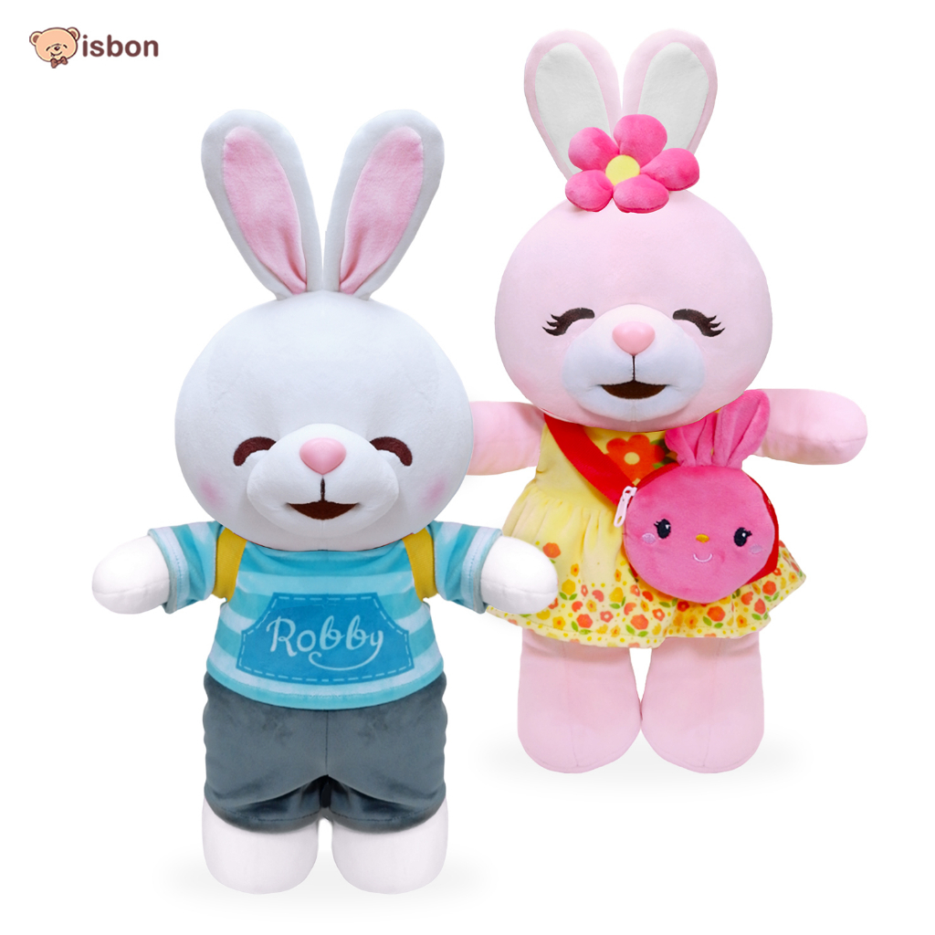 ISTANA BONEKA Kelinci With Baju Sekolah Bunny Plush Tas Ransel Back To School Series Cowok Cewek by Istana Boneka