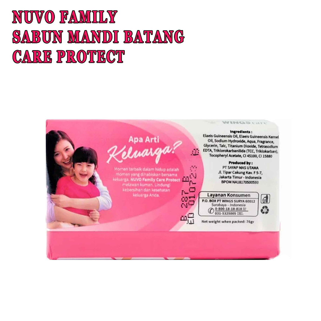 Sabun Mandi Nuvo Batang* Nuvo Family Care Protect* 76g