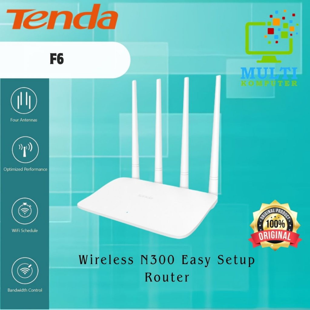 Routher Tenda F6 Wireless Router 4 Antena