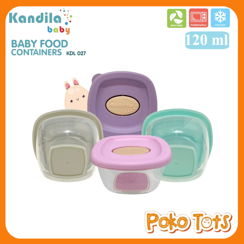 Kandila Baby Food Container 120ml Isi 4pcs KDL027 Tempat Makanan Bayi