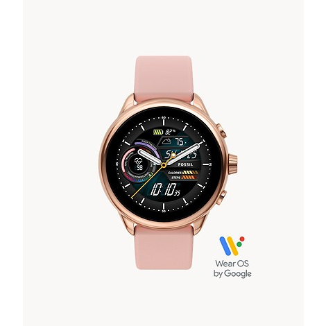 Jam Tangan Wanita Fossil FTW4071 Gen 6 Wellness Edition Smartwatch Blush Silicone